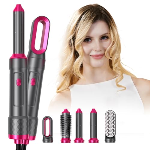 Hair Styler 5 in 1, Magic Hairstyler, 1000W Hair Dryer Brush for Hair Styling, Hot Air Brush for Volumizing, Hair Wrap Dryer Set with Detachable Heads Comb