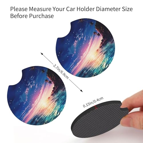 Portavasos universal para carro con 2 piezas de caucho negro miniatura 2