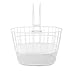 Colorbasket 02249 Powder Coated Mesh Bottom Lift-Off Steel Bike Basket, Foam Hooks, Velcro Strap, Removable, Scratch Resistant, White (Model: EV02249)