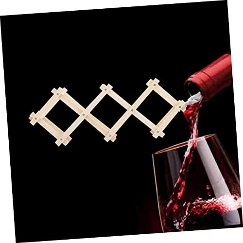 Soporte para botellas de vino de madera plegable para 5 botellas miniatura 5
