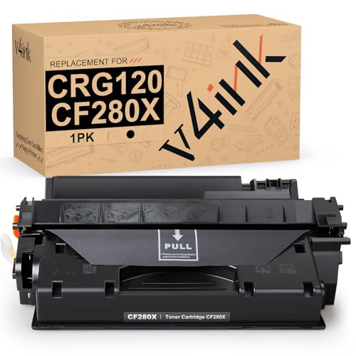 v4ink 1PK Compatible CRG120 CF280X Toner Cartridge Replacement for Canon 120 HP CF280X Toner Black Ink High Yield for HP Pro 400 M401 M401a M401d M401dn M401dne M401dw M401n MFP M425dn M425dw Printer