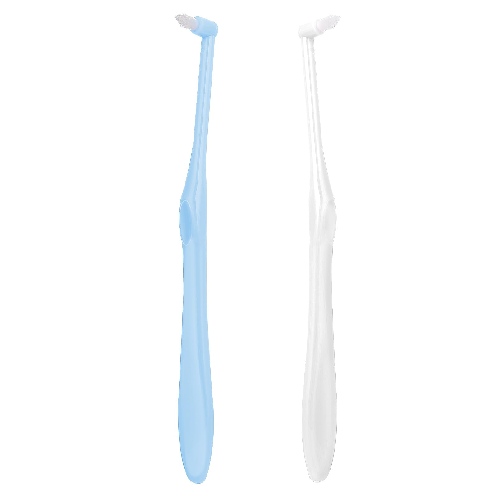 Ouligay 2Pcs Single Tufted Toothbrush Tuft Toothbrush End-tuft Tapered Toothbrushes Single Compact Interdental Interspace Toothbrush for Orthodontic Braces Detail Cleaning