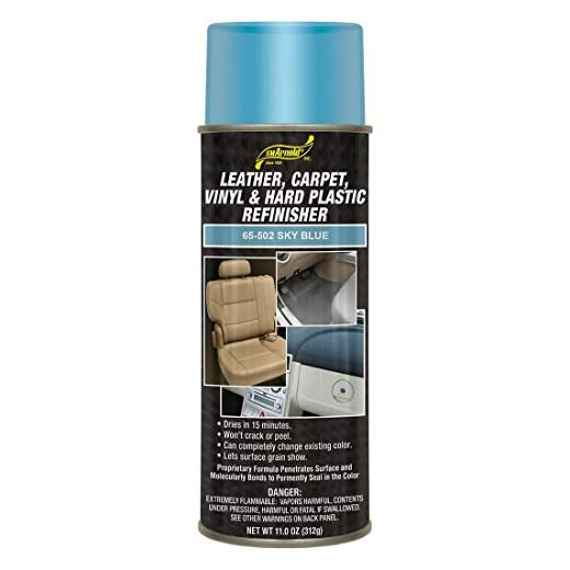 SM Arnold Refinishing Spray Paint - SKY BLUE 11 Oz. - For Leather, Carpet, Vinyl, Metal, Plastic, Polycarbonate, Polypropylene, Acrylic, Lexan, Fiberglass | Pro Grade Aerosol Refinisher