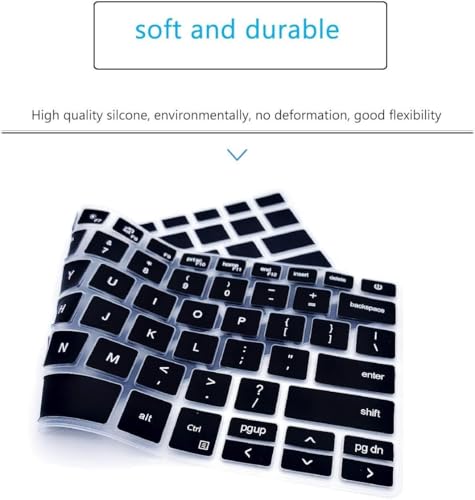 Image of Oaky Keyboard Cover for Dell G15 Series 15.6 inch Gaming Laptops - Compatible with G15 5510, 5511, 5515, 5520, 5525, 5530, 5535 - Soft Silicone Keyboard Skin Protector - Silicon Black