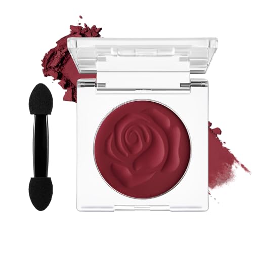 DE'LANCI Wine Red Eyeshadow Matte Single, Intense Color Clar
