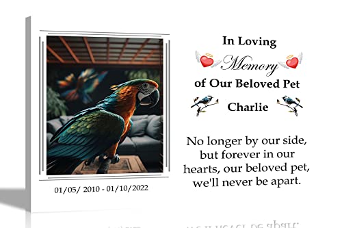 Artley Prints - Toile murale personnalisée blanche | Souvenir d'animaux de compagnie, œuvre d'art commémorative | Décoration murale pour maison, salon, chambre à coucher, grand format 86 x 61 cm, A1