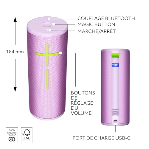 Ultimate Ears Boom 4 Lilas : enceinte Bluetooth 360 et étanche - 6