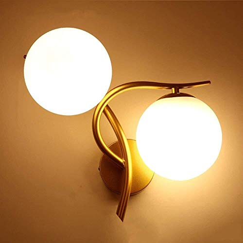 Aplique de pared de cristal doble para iluminar con elegancia tu salón o pasillo moderno 2