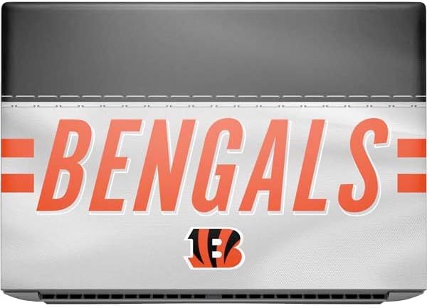Skinit Decal Laptop Skin Compatible with HP ZBook Fury 16 G10 - Officially Licensed NFL Cincinnati Bengals White Striped Design