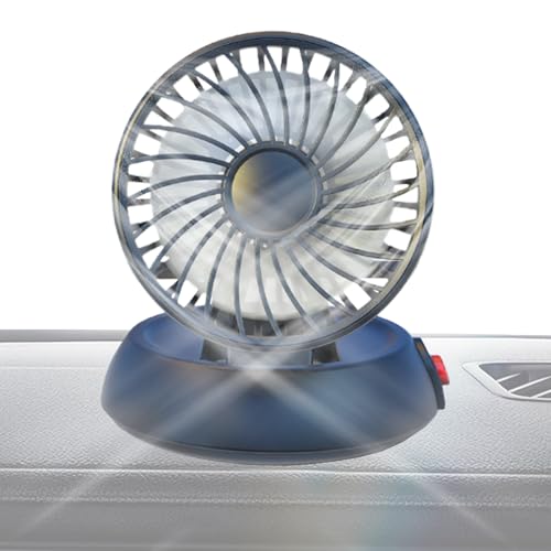 Ventiladores de autos que soplan aire frío, ventilador de autos portátiles,Circulador de aire único - Plegable ventilador de enfriamiento de USB potente, 3 engranajes ajustables, para camiones Vehícul