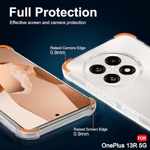 Image of TheGiftKart Crystal Clear Back Cover Case for OnePlus 13R 5G | Raised Bumps for Camera & Screen Protection | Ultra Clear Soft Silicone Back Cover Case for OnePlus 13R 5G (TPU, Transparent)