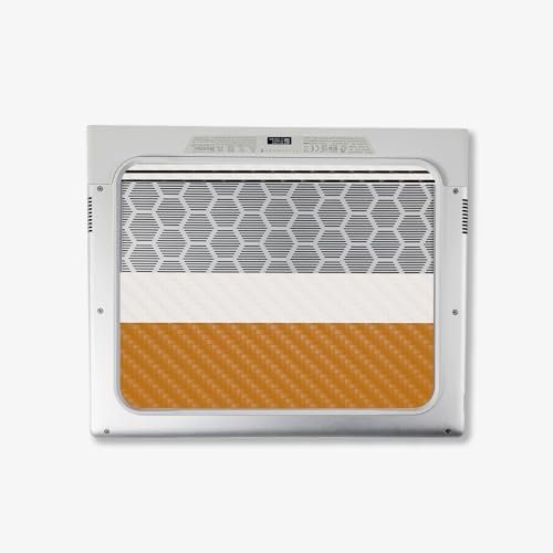 Image of MightySkins Carbon Fiber Skin Compatible with Alienware X14 R2 (2023) Full Wrap Kit - Neutral Stripes | Protective, Durable Textured Carbon Fiber Finish | Easy to Apply | Made in The USA