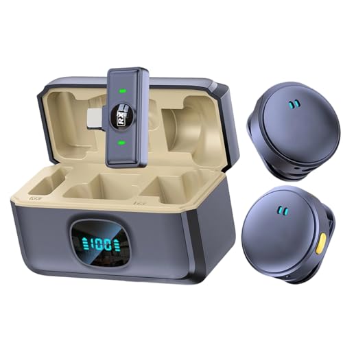 Gazocua Micrófono De Solapa Inalámbrico | Micrófono Mini Sin Cables, De Solapa con Cancelación De Ruido para Redes Música Canto Filmación Video En Contenidos