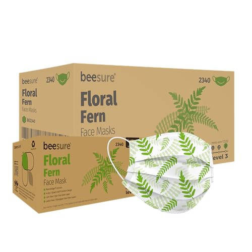 BeeSure Floral Face Masks Green Fern (Pack of 400)