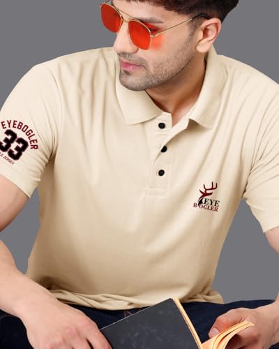 Image of Men's Regular Fit Solid Polo T Shirt |Half Sleeves Collar Tshirts for Men| Casual Tshirt