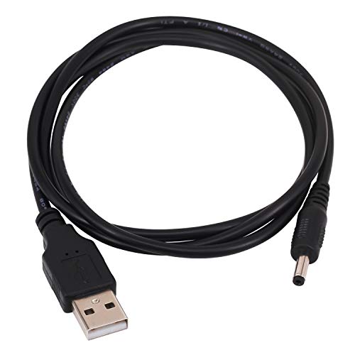 Image of [2 Pack 3FT USB to DC 3.5mm x 1.35mm Barrel Jack Adapter Connector 5V DC Power Charger Cable Charging Cord (USB to DC 3.5 x 1.35mm)