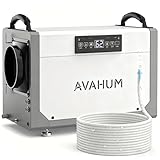 Crawl Space Dehumidifier with Pump 113 Pint Commercial Dehumidifier for Basement,Whole House with Drain Hose,Large Capacity, Water Damage Unit,Portable, Auto Defrost