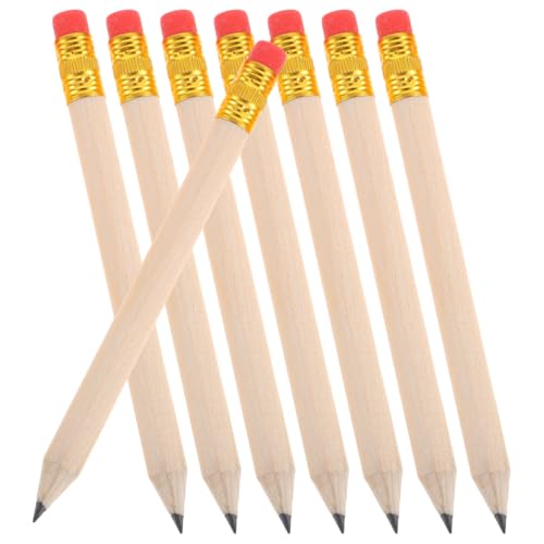 Lápiz golf madera natural con borrador rojo miniatura 1