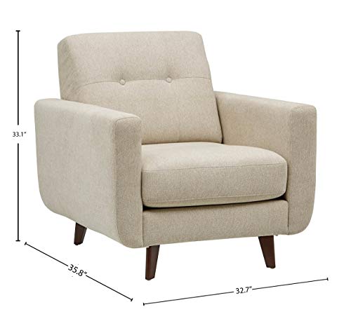 Amazon Brand – Rivet Sloane Mid-Century Modern Living Room Armchair, 32.7"W, Shell #TOP2