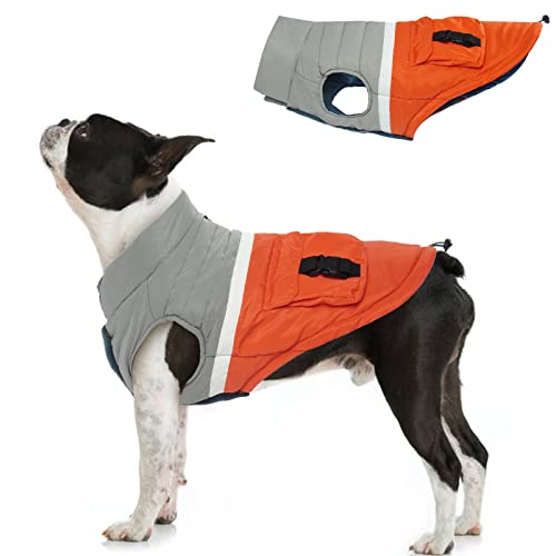 Ikipuko Dog Winter Jacket, Reflective Dog Warm Coat Windproof Padded Doggie Coat With Pouch Dog Jacket With Harness Hole Puppy Cold Weather Coat For Small Medium Large Dogs(Xs) #TOP9