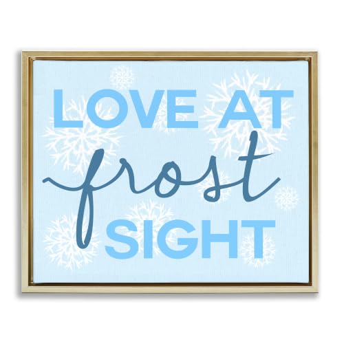 Love at Frost Sight Holiday Humor, 25 x 31 Inch Canvas in Floater Frame