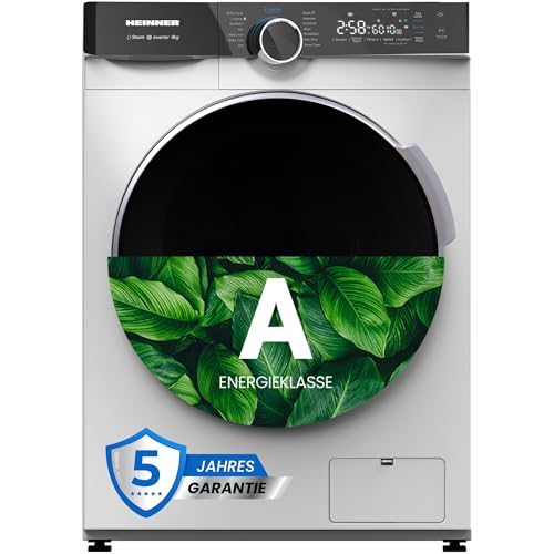 HEINNER HWM-M914IVKA+++ – 9 kg Frontlader-Waschmaschine, Inverter-Motor, 1400 U/min, Energieklasse A, LED-Display, 5 Jahre Garantie (Weiß, 9 KG)