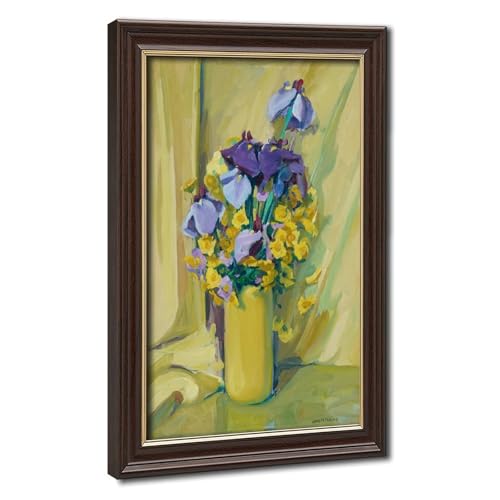 Toile iris marguerites aster 30x45 cm de Jane Peterson avec cadre