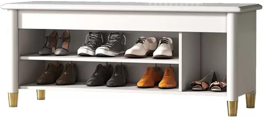 Armoire à chaussures et banc de rangement en bois avec couvercle pour s'asseoir au porche