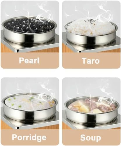 Kommerzieller automatischer Perlentopf, 3/7 l Sushi-Reis-Isolierfass, brauner Zuckerperlen-Isoliertopf mit 30–100 °C Temperaturregelung, Wärmeerhaltungsperlen, Haferbrei, Taro-Bäll