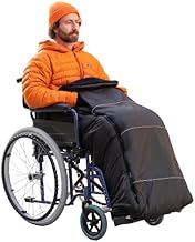 novely® OWEN Foot Muff Wheelchair Soft Fleece Slip-On Bag Adult Thermal Foot Muff Winter Colour: 01 Black