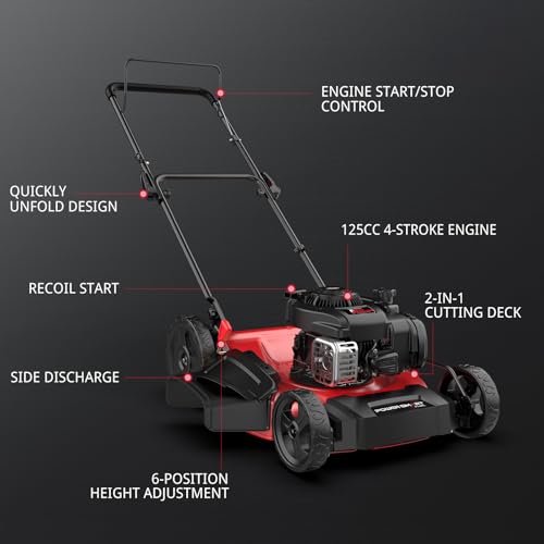 Powersmart 21 Inch Gas Lawn Mower, 125Cc Briggs And Stratton E300 Engine thumb #7
