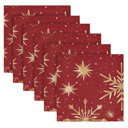 Servilletas de Tela Navidad Multicolor 20x20 in Set 6 miniatura 2