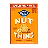 Blue Diamond Almonds Nut-Thins Cracker Crisps, Cheddar Cheese, 4.25 Ounce (Pack of 12)