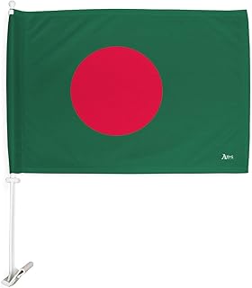 Team Bangladesh Car Flag Bandera Para Carros De Bangladeshi Decor For Window Clip Mount Auto Accessories Sport Fan Gifts League Olympics Party Supplies Patriotic Decorations Made in USA