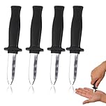 CZXCV 4 PCS Disappearing Dagger Knife Set, Fake Retractable Knifes Magic Trick Prop, Plastic Toy Knives for Halloween Prank, Fool's Day Party, Stage Performance and Ghostface Costume Accessories