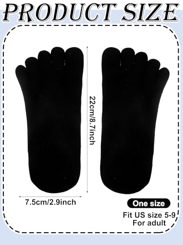 Image of Bencailor Women Toe Socks Cotton No Show Sock | 6 /12 Pairs Low-cut Socks with Toes Separated, Soft Breathable Cotton, Ankle Five-finger Sock for Running Athletic Daily Wear