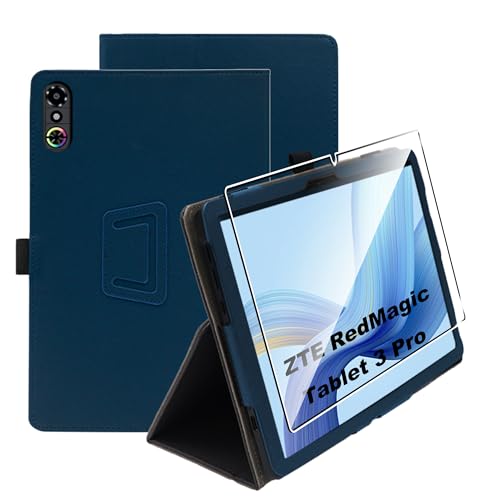 Heioloo Coque pour ZTE RedMagic Astra Housse Protection Etui PU Cuir de Flip Case Cover + [1 Pièce] Verre Trempé Protection écran [Veille/Réveil...