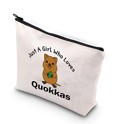 XYANFA Quokka Makeup Bag Quokka Lover Gift Australian Wildlife Gift Just A Girl Who Loves Quokkas (A Girl Loves Quokkas)
