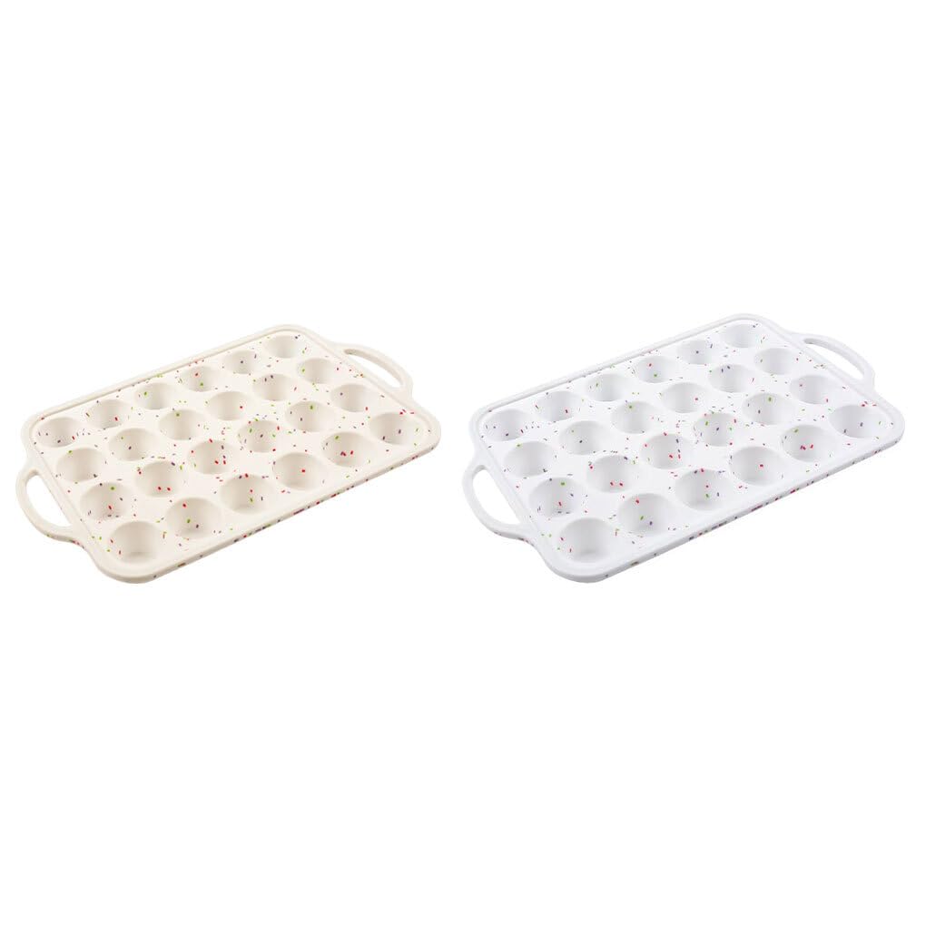 Mini moldes para cupcakes, silicona de calidad alimentaria, Mini moldes para muffins seguros y saludables, molde de silicona para Mini muffins, Gel de sílice, color arroz