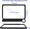 6X 30X Large Magnifying Glass, Handheld Magnifying Glass for Reading, Magnifier Sheet Full Book Page Viewing Area, Lightweight Perfect Magnifiers for Reading Small Prints and Low Vision Seniors