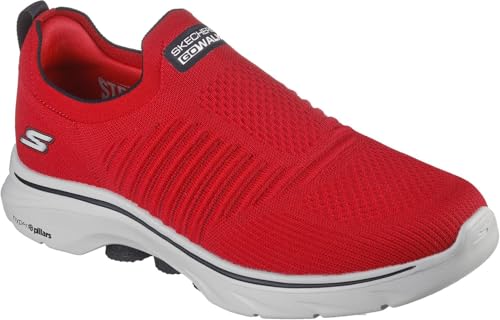Skechers - Mens Go Walk 7 - Diligent Slip On Shoes, Color Red/Black, Size: 12 M US