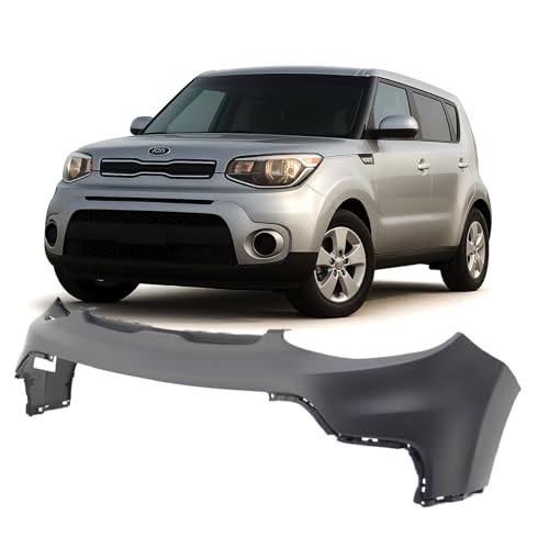 Image of FitParts Compatible with Kia Soul 2017-2019 Front Upper Bumper Cover | Primed, Hatchback, Soul Base EX LX Plus Hatchback, Ready to Paint, OEM 86511B2500, KI1014102