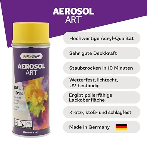 DUPLI-COLOR AEROSOL ART RAL 1018 Zinkgelb glänzend 400 ml - Sprühfarbe – Ansicht 3