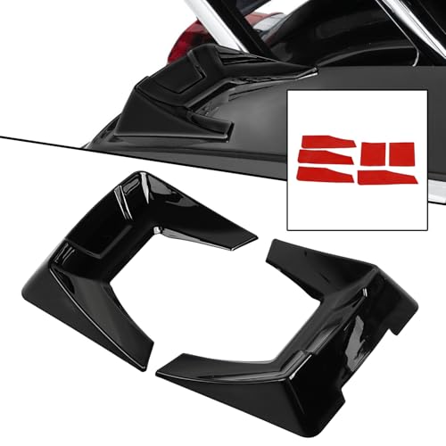 Spoilers para tapa de alforja trasera negra para Harley miniatura 3