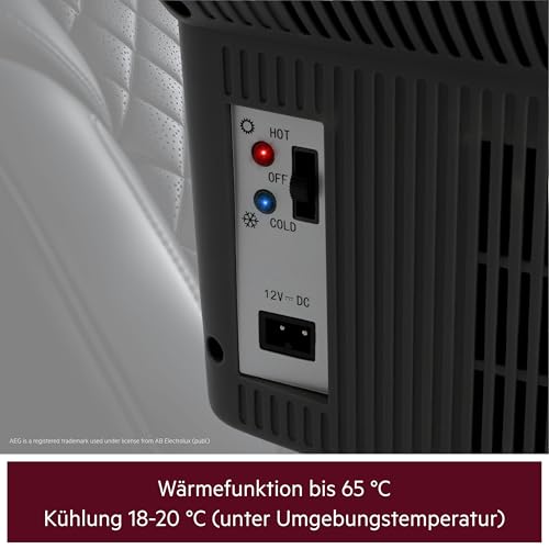 AEG Automotive Board-Bar BK 16 Thermoelektrische Kühl- und Warmhaltebox 16 Liter, 12 Volt für Auto und Steckdose, anschnallbar im PKW