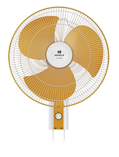 Image of Havells Marvelwind Hs 400Mm Wall Fans (4 stars, Whiite Yellow, Pack Of 1)