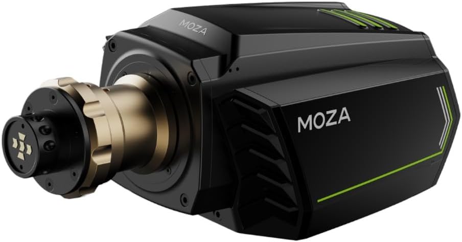 MOZA R16 Direct Drive Wheelbase with green accents