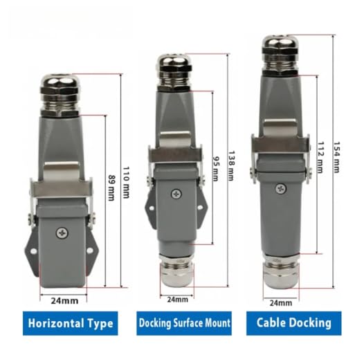 HDC HA 10A plug aéreo rectangular de 6 pines con socket industrial para cables eléctricos 6