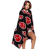 mielycos Anime Wearable Hooded Throw Blanket Cape Halloween Robe Cosplay Cloak Shawl Flannel Fleece Costume