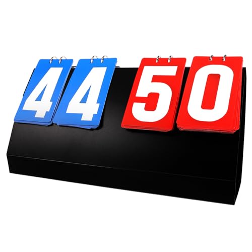 VANZACK Portable Scoreboard for Basketball Sports Games Durable Flipping Scorekeeper Structure Easy to Use Competition Score Board for Basketball Soccer Tennis
